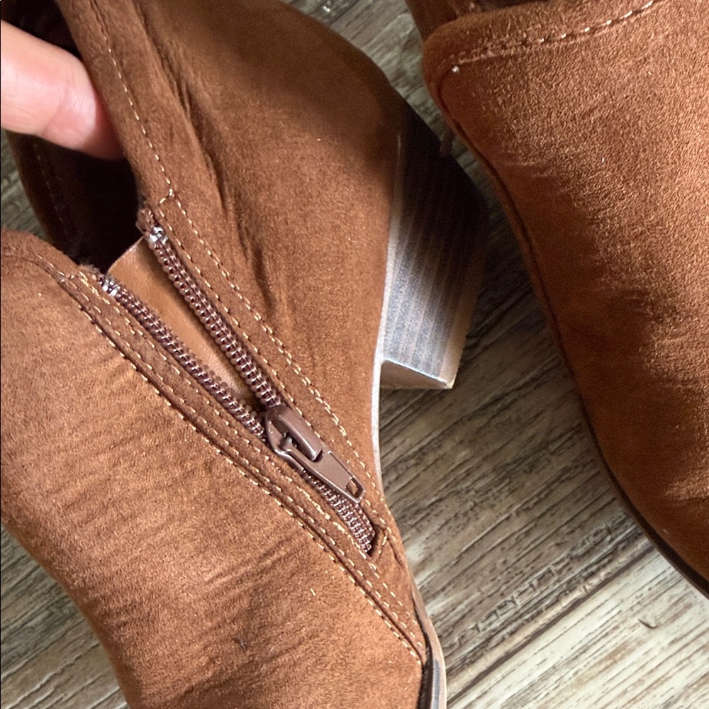 Esprit Women's Ankle Booties in Brown Suede - Picture 6 of 10